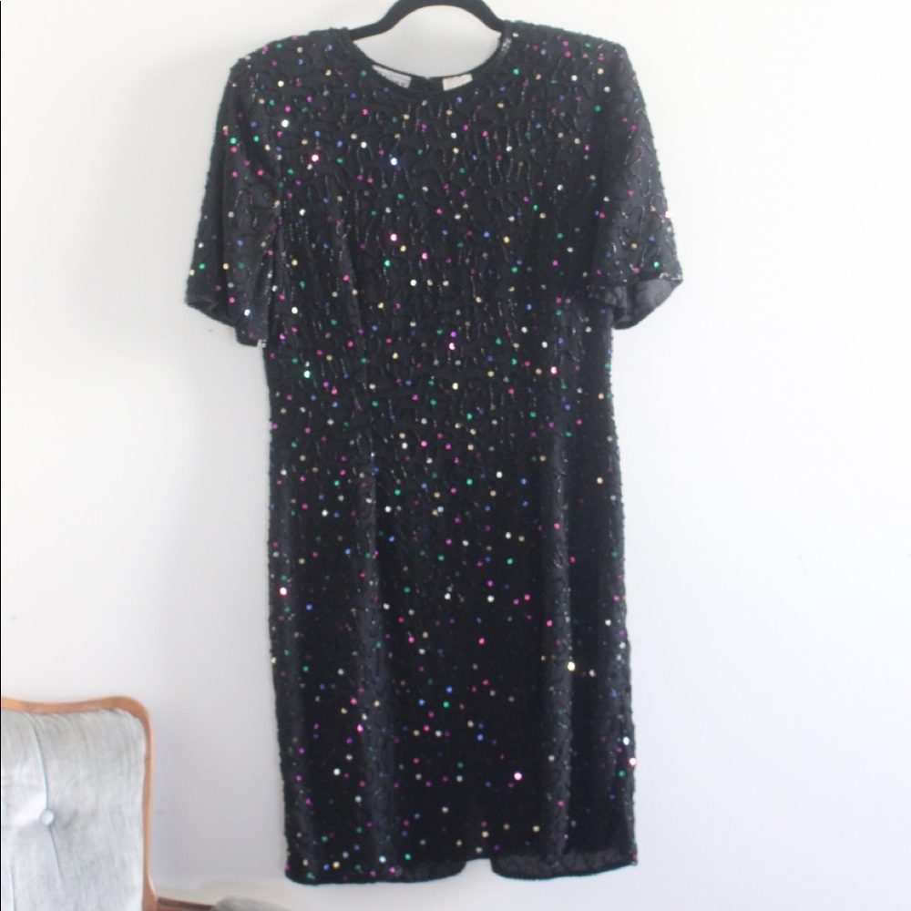 Little black confetti dress